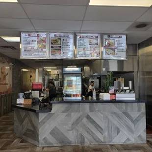 Menu and Counter area....