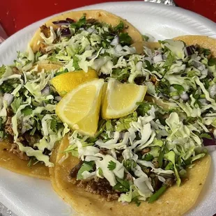 2 carnitas and 2 taco galacticos