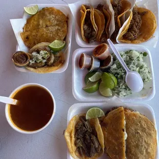 a variety of mexican food