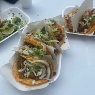 a variety of tacoss