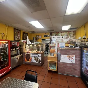 Inside the taco store