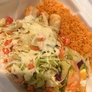 3 Taquitos with Rice