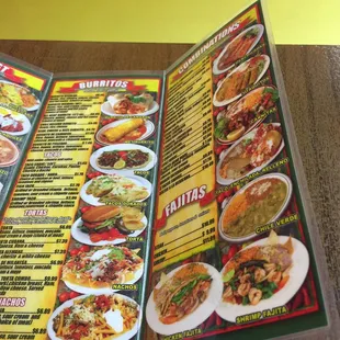 Combination and fajitas options