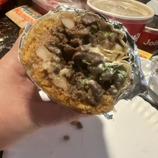 Steak burrito