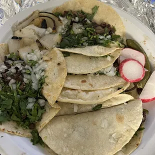 Carne asada regular tacos