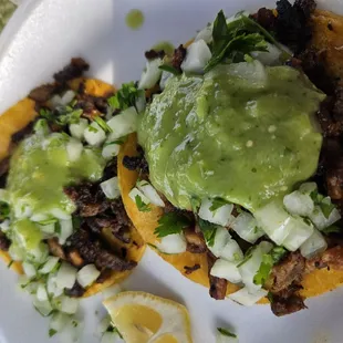 Tacos de asada and al pastor