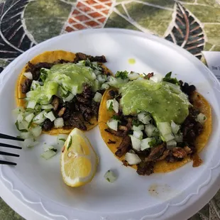 Tacos de asada and al pastor