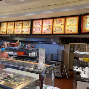 the inside of a restaurant