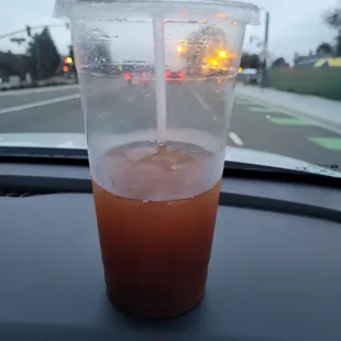 Forgot to take pic before drinking the agua de tamarindo