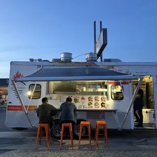 pizza, outside