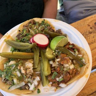 Carne Asada, Pastor, Buche Tacos