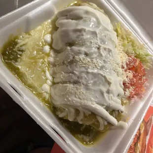 Yummy Green wet burrito