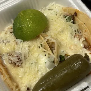 Tacos w/ cheese