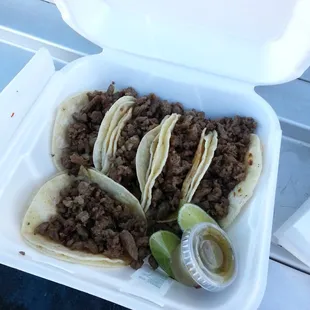 Tacos plain $1.25 each