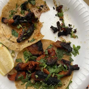 Had to throw them away. Why give out tacos like this? This is just bad service.