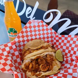 Taco de Camaron Zarandeado ( Marinated shrimp)
