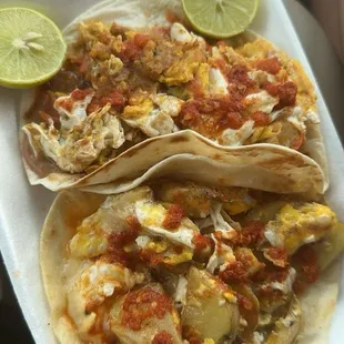 Potato Egg and Cheese Taco