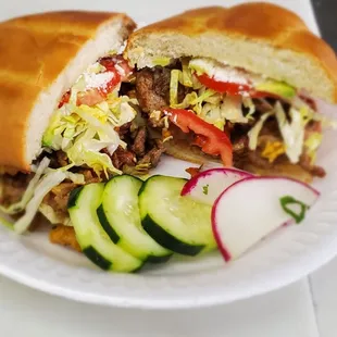 Asada torta with every.
