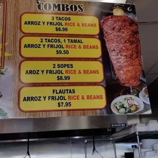 a menu for a mexican restaurant