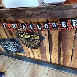 a halloween themed bar
