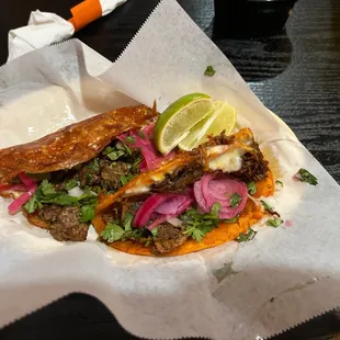 Keto Taco Asada and Quesa Taco- Barbacoa! Yummm