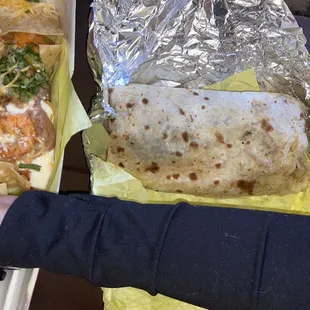 My breakfast burrito is bigger than my forearm thickness wise wow