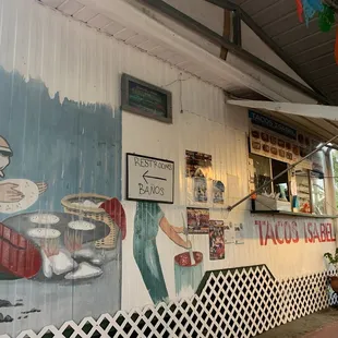 a mural of a mexican restaurant