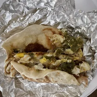Nopales con egg and beans!