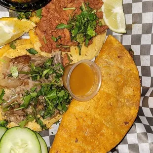 Pastor, carnitas, and Birria