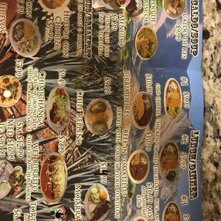 a menu for a mexican restaurant