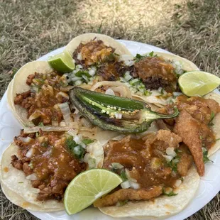 a plate of tacos