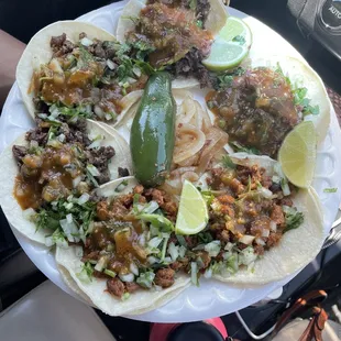 Al pastor, asada, cabeza