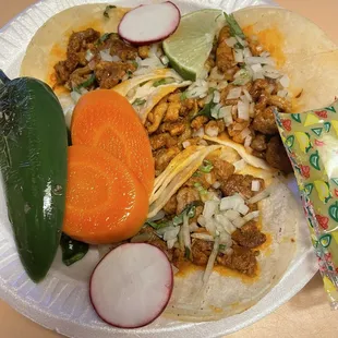 Pastor(spicy pork) tacos