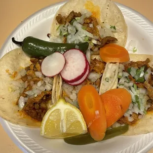 Pastor tacos. (Spicy pork)