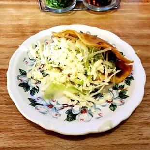 a plate of food on a table