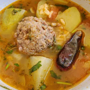 Had to take a pic before I gobbled it all up! The albondigas is really good!