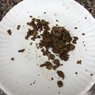 This is what the carne asada looks like.  In the smell was terrible!