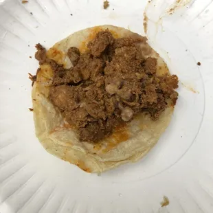 And this is the al-pastor.  It looks the same as the other one, right?  Terrible food!