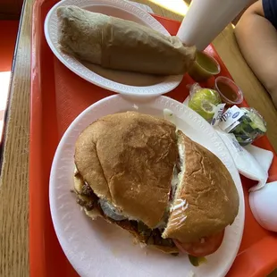 Asada torta asada burrito