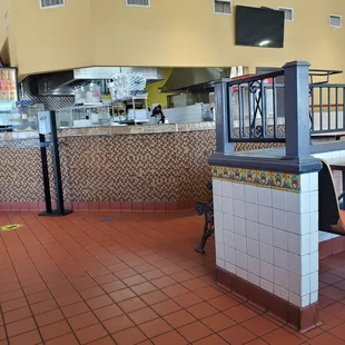 a view of the inside of a restaurant