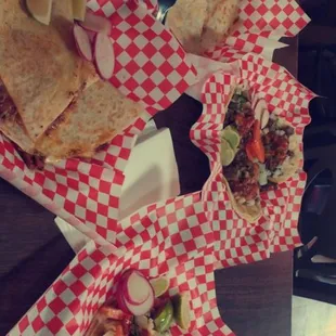 Quesadilla, tacos,fish taco