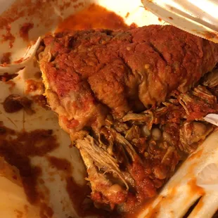 Torta ahogada to go !!! First if you order a torta ahogada to go  the sauce go in diferente container because the bread get wet as... h...le