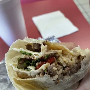 Carne asada burrito