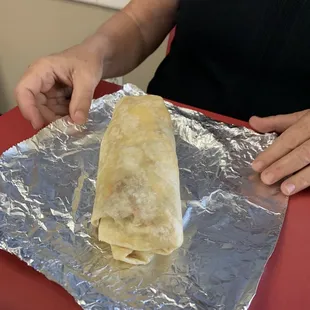 Chorizo breakfast burrito