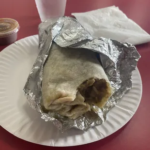 Chile verde burrito
