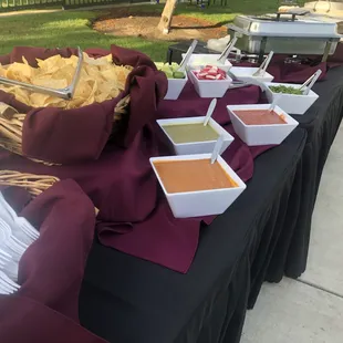 All our packages come complete with our homemade salsa bar and of course all your taco toppings!