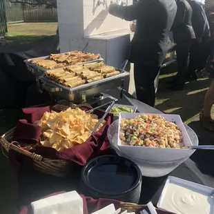 We served up taquitos &amp; ceviche at Lauren &amp; Jason's cocktail hour!