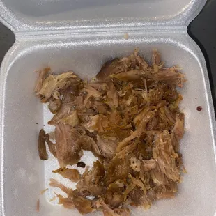 Carnitas recalentadas y secas