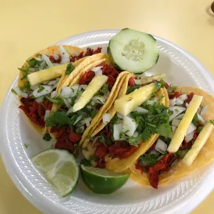 a plate of mexican food