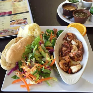 Grilled shrimp plate